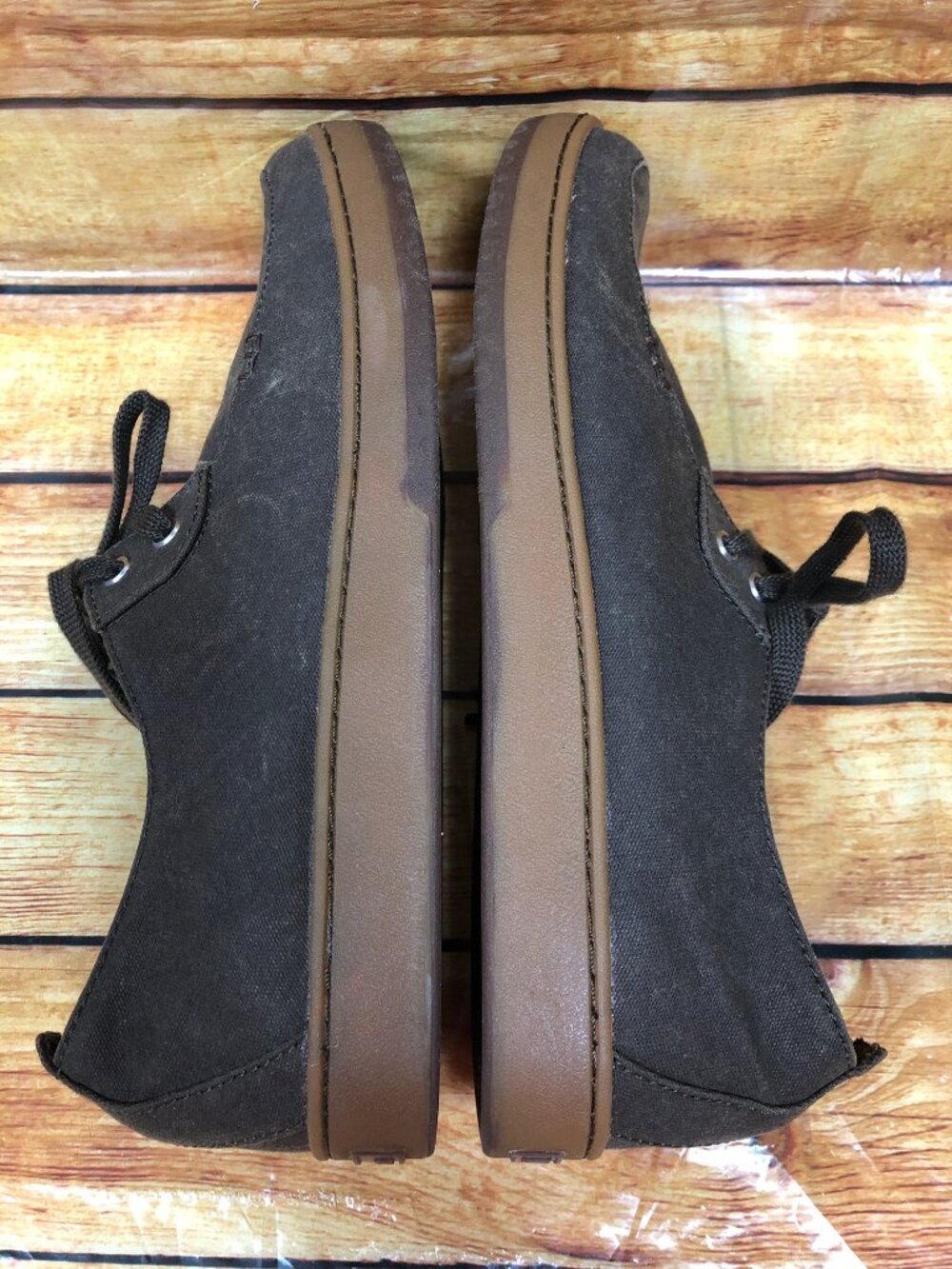 LL Bean Mens 12 M Campside 2 Eye Canvas Brown Sneaker 505999 - Picture 5 of 10